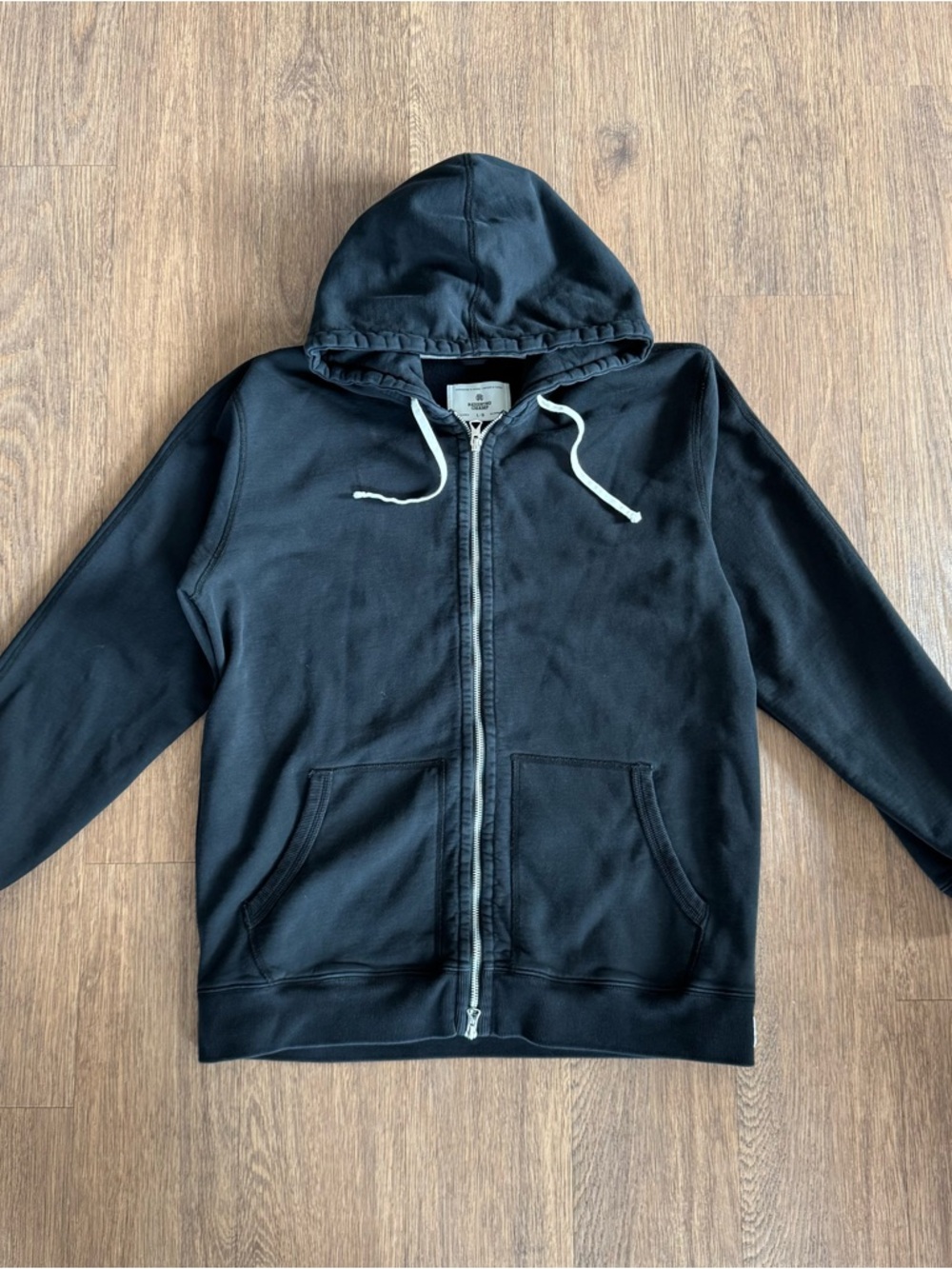Reigning Champ Black Terry Zip Hoodie